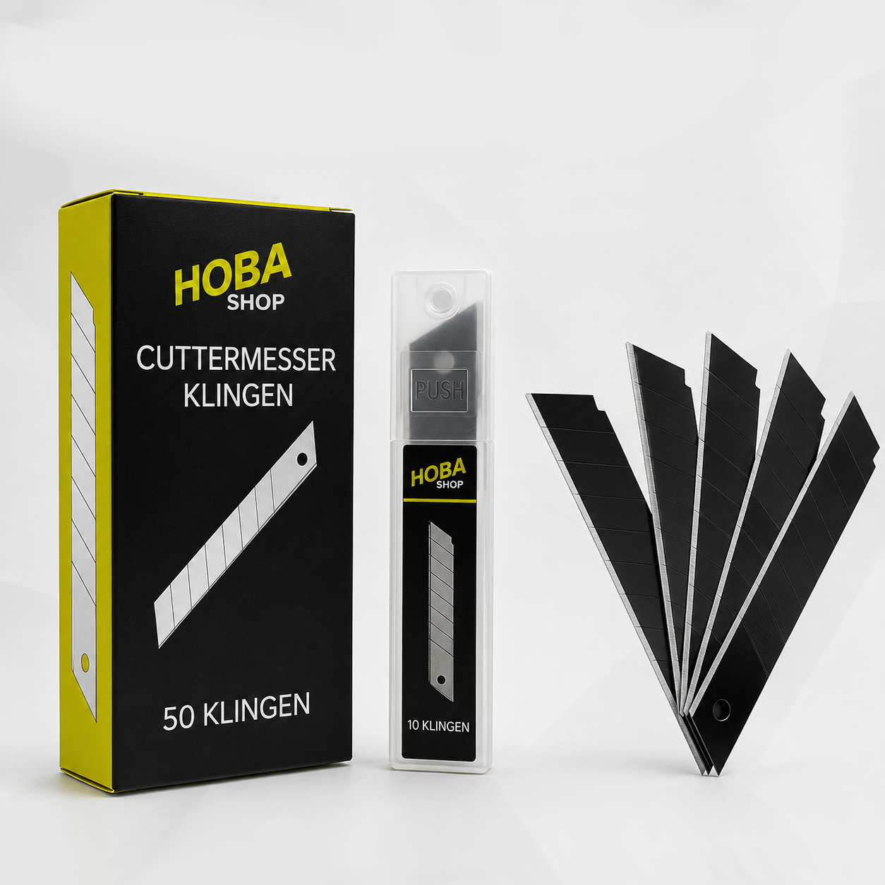 hoba® Cuttermesser Klingen 18mm - Abbrechklinge / Messerklinge | 50 Stück