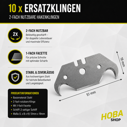 hoba® Hakenklingen | 10 Stück