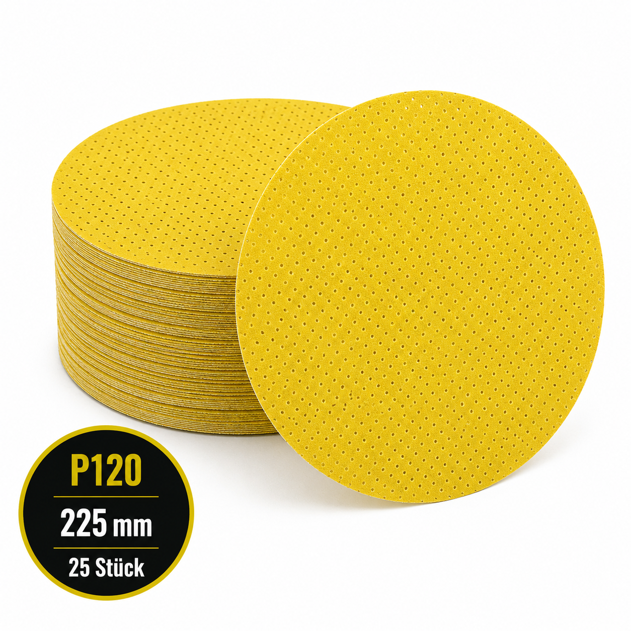 hoba® Klett-Schleifscheiben P120 Multiloch  | 225mm | 25 Stück